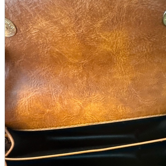 Shantel Katie Paris Brown Crossbody Bag, Guiter Strap Crossbody Chain, NWOT - Picture 4 of 5